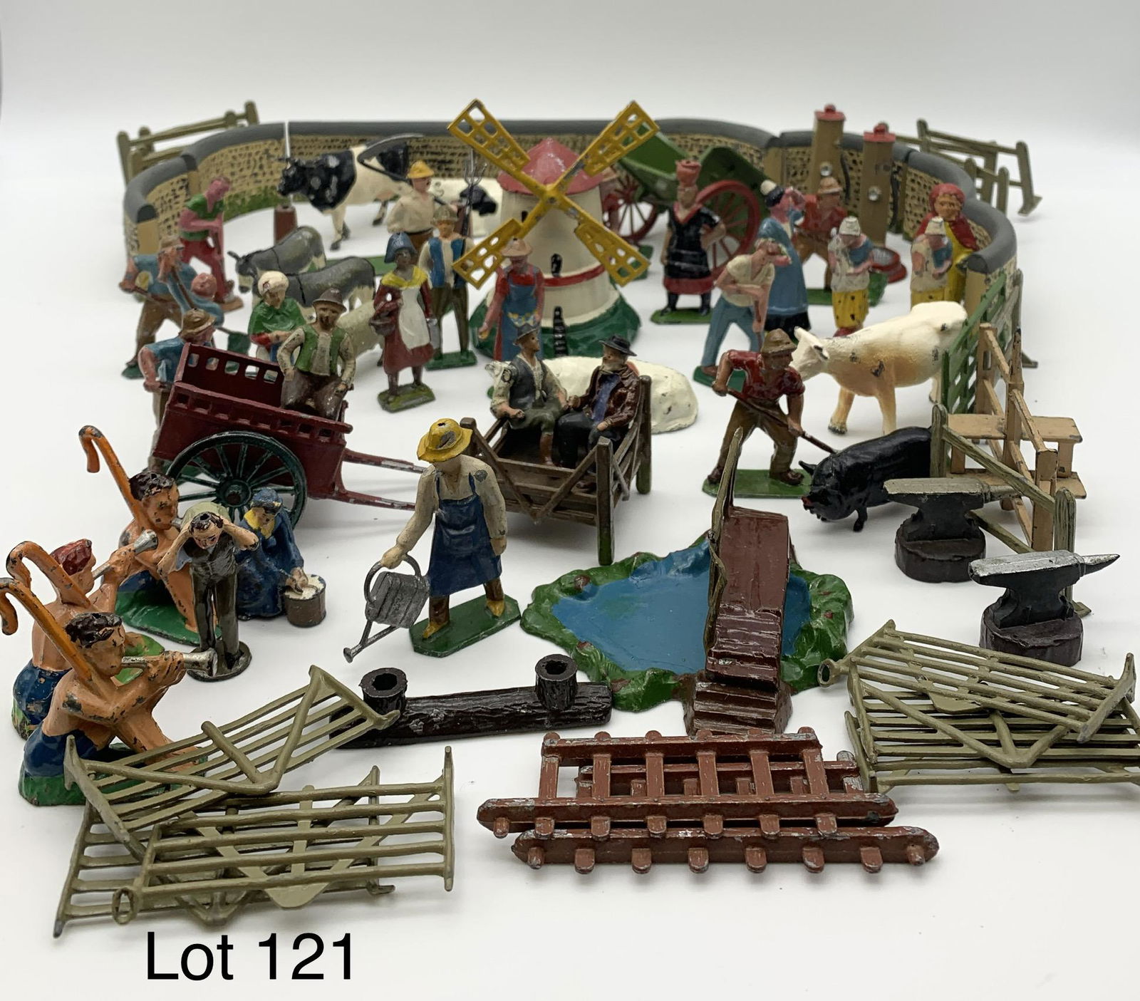 Lot of Vintage Metal Farm Figures (1 of 10)