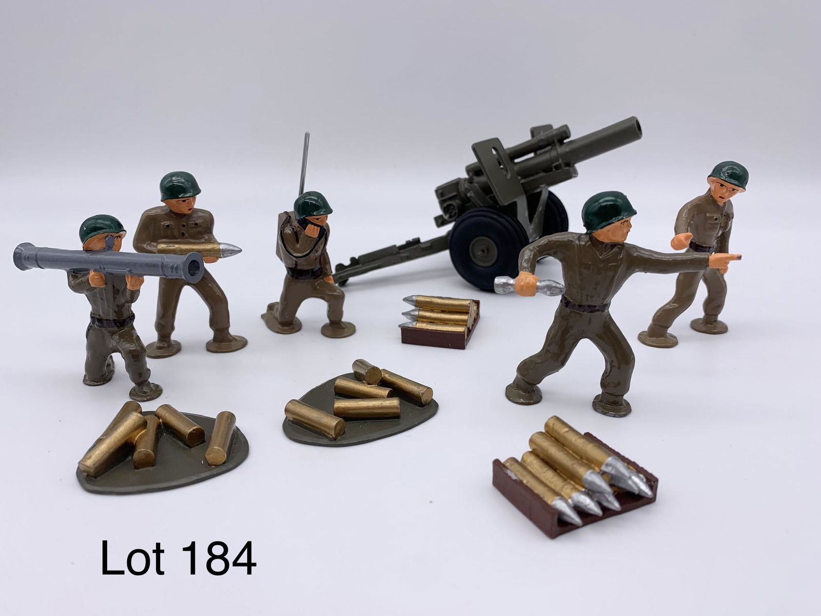 Lot of Vintage Metal Podfoot Toy Soldiers and Ammo (1 of 5)
