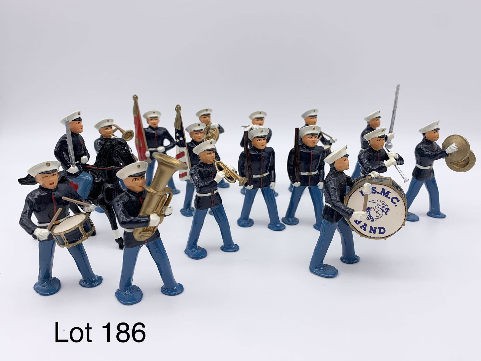 Vintage Metal Podfoot Marine Corp Band Toy Figures (1 of 8)