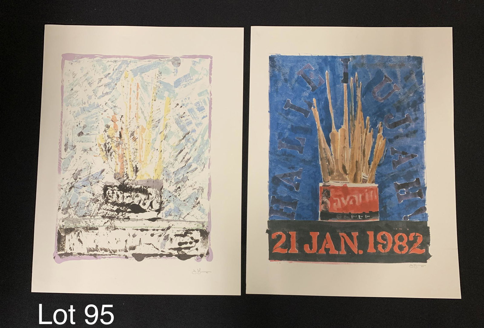 Pair Of Jasper Johns Lithographs (1 of 5)