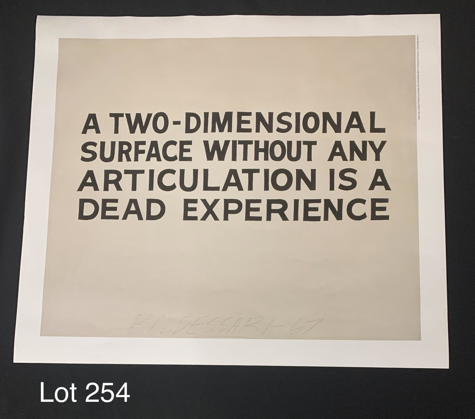 John Baldessari  Lithograph (1 of 4)