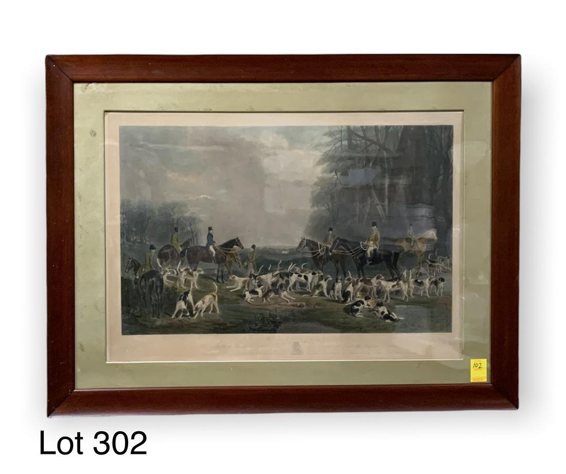 George Wright "The Meet at Blagdon" Engraving (1 of 11)