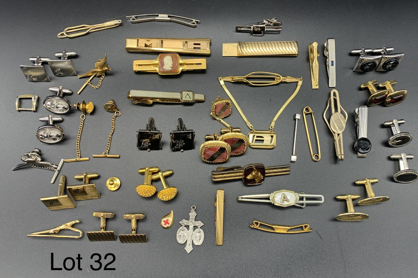 Collection of Cufflinks, Tie Bars and More (1 of 4)