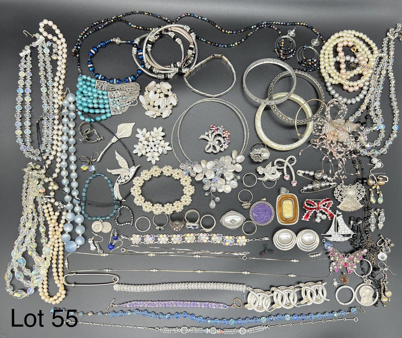 Silver Toned and Beaded Costume Lot (1 of 7)