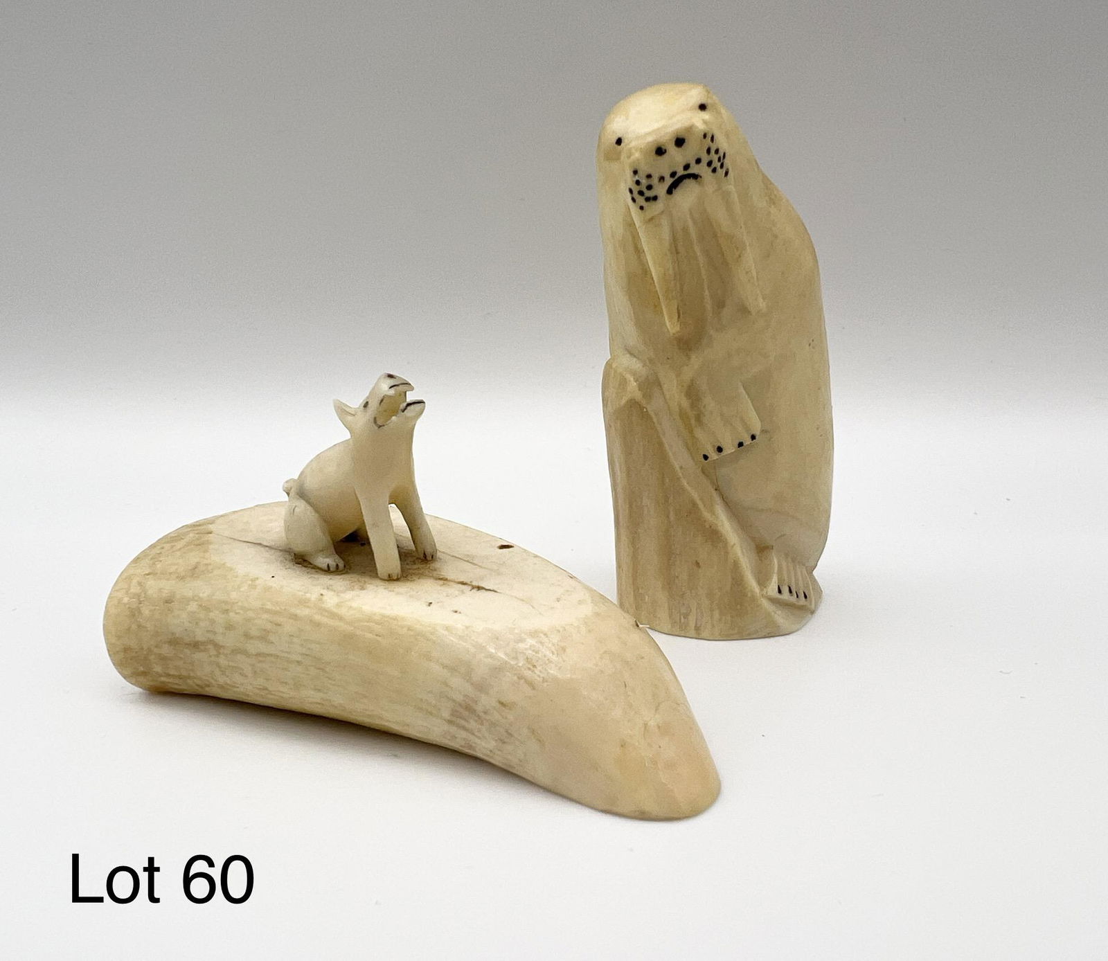 Vintage Alaskan Inuit Sea Mammal Carvings (1 of 5)