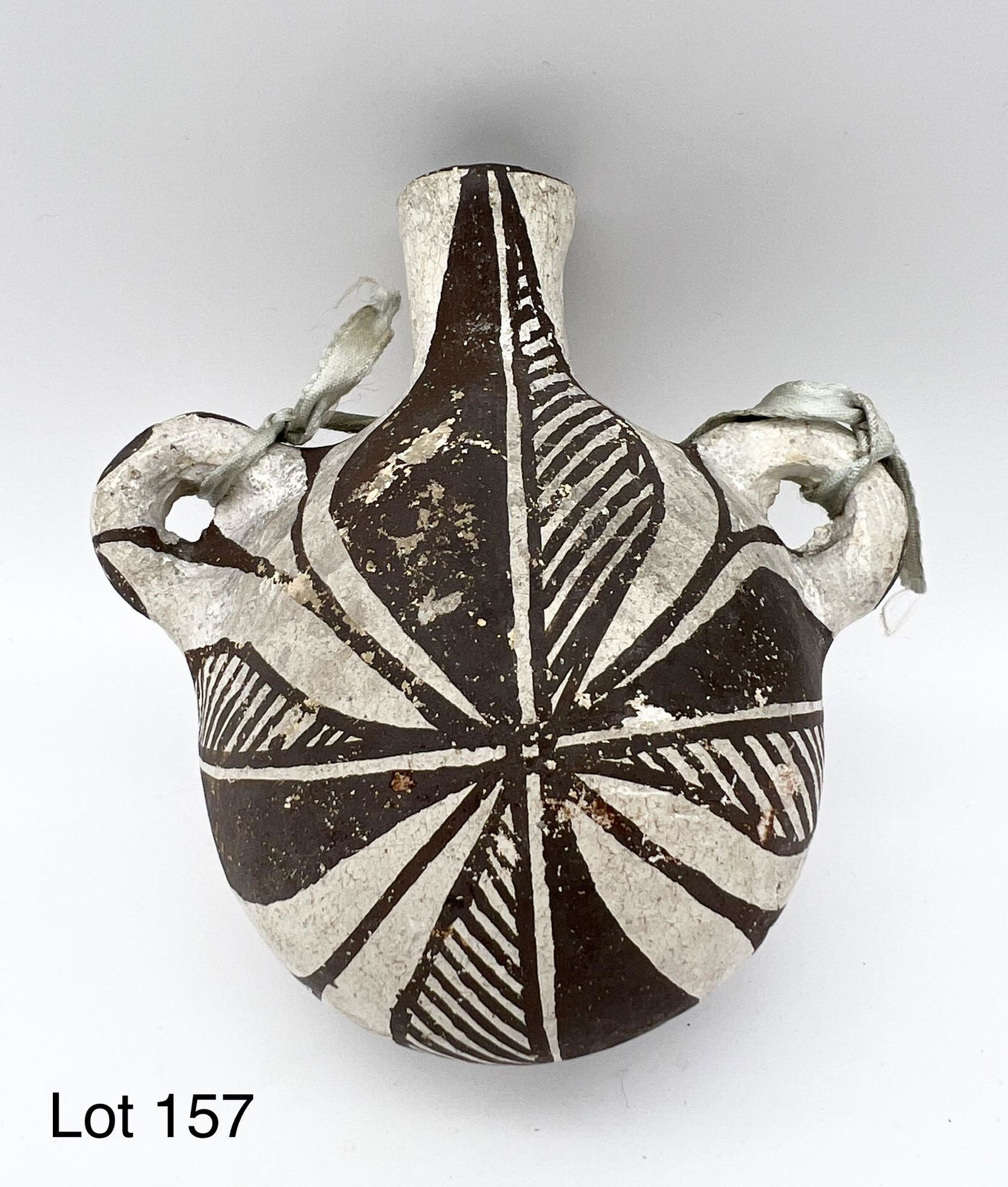 Antique Miniature Acoma Pueblo Canteen (1 of 3)