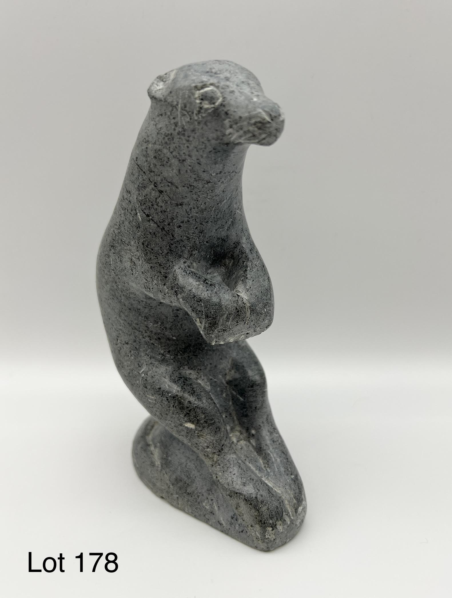 Inuit Stone Carved Otter (1 of 4)