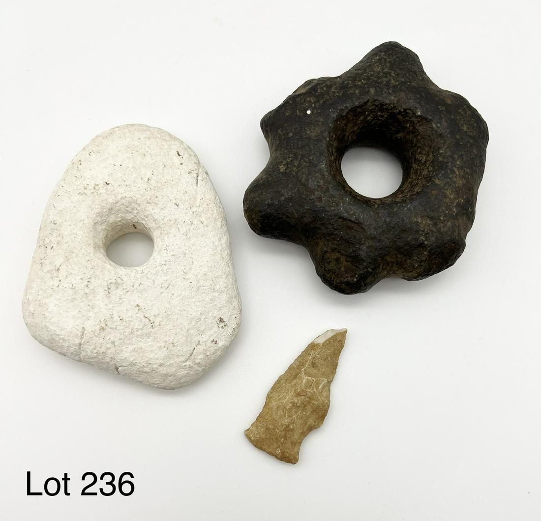 Lot of Grinding Stones and Arrowhead (1 of 4)
