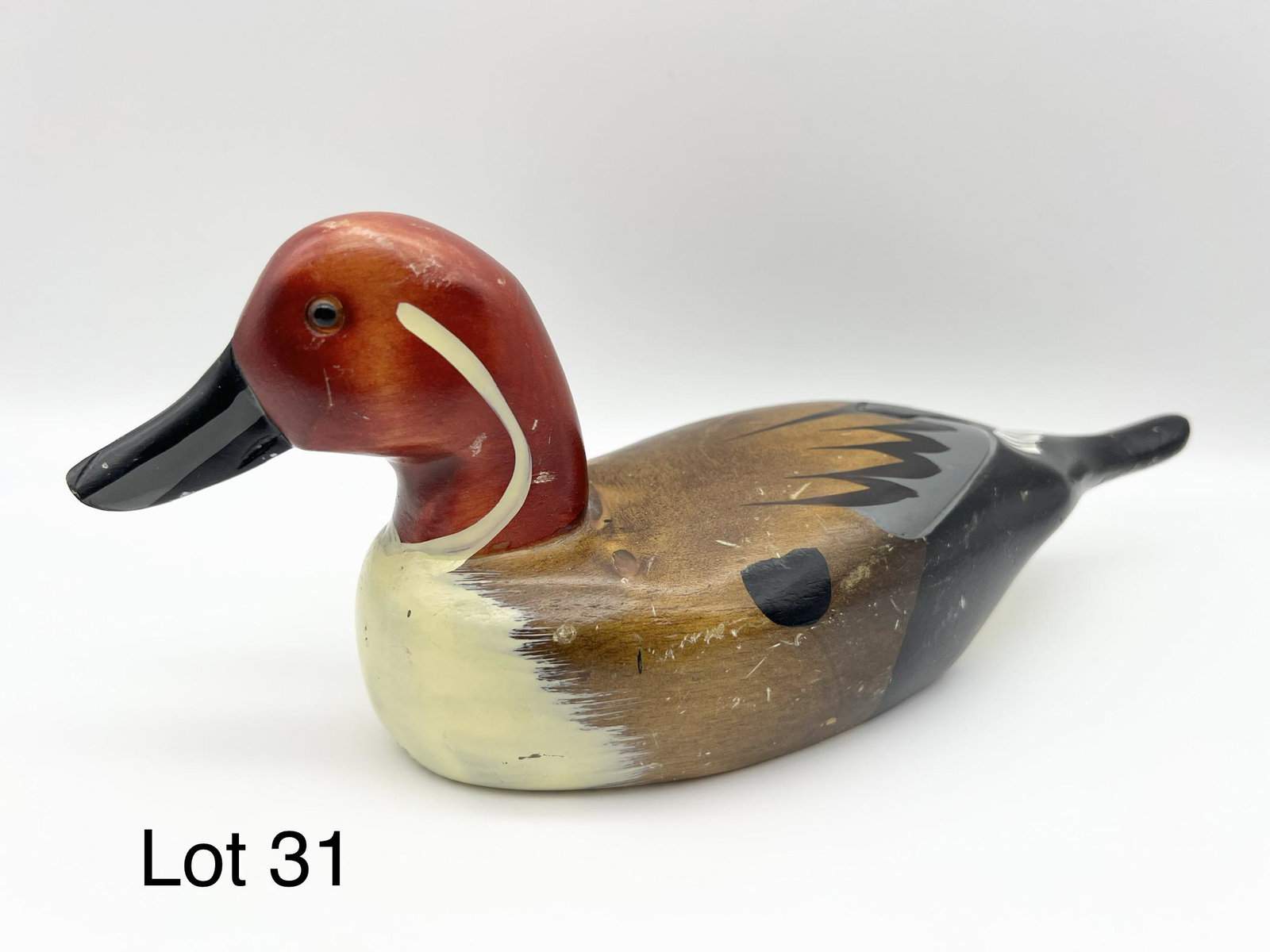 Pintail Duck Decoy: A pintail duck decoy by C. Rowe. Possibly 1957?