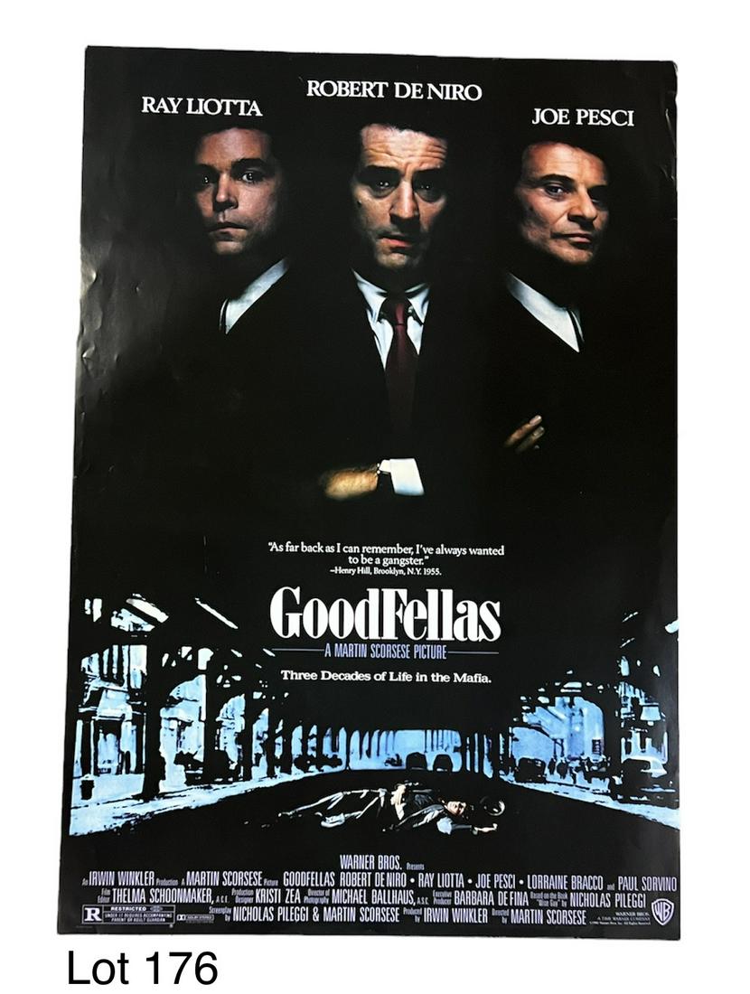 Goodfellas Movie Poster Print: A movie poster print for the 1990 film Goodfellas directed by Martin Scorsese. Starring Ray Liotta, Robert De Niro and Joe Pesci, this film is considered one of the most iconic mafia movies of all tim