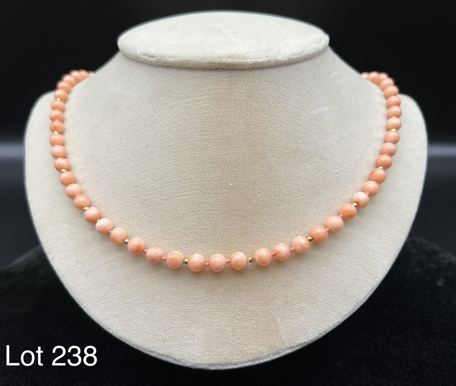 9K Gold Pink Coral Necklace (1 of 3)