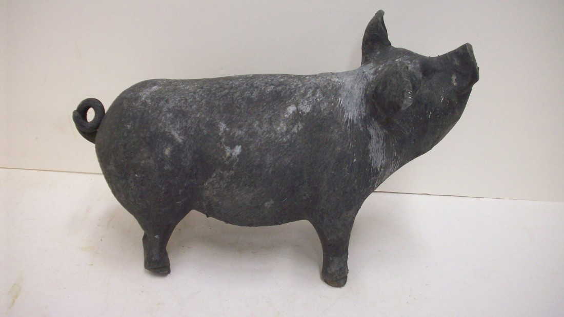 235 Large Cast Iron Pig Statue