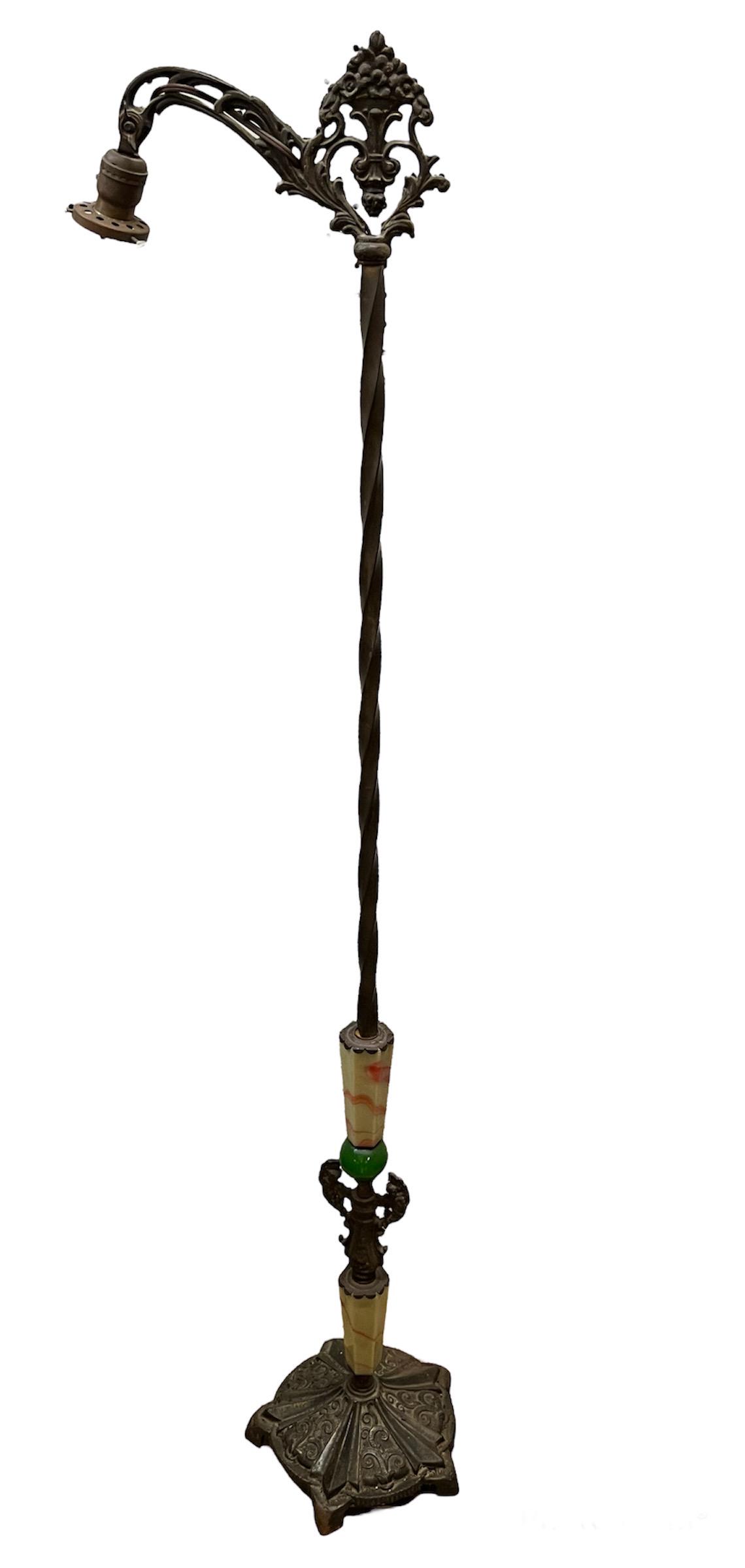 Art Deco Brass Floor Lamp (1 of 6)