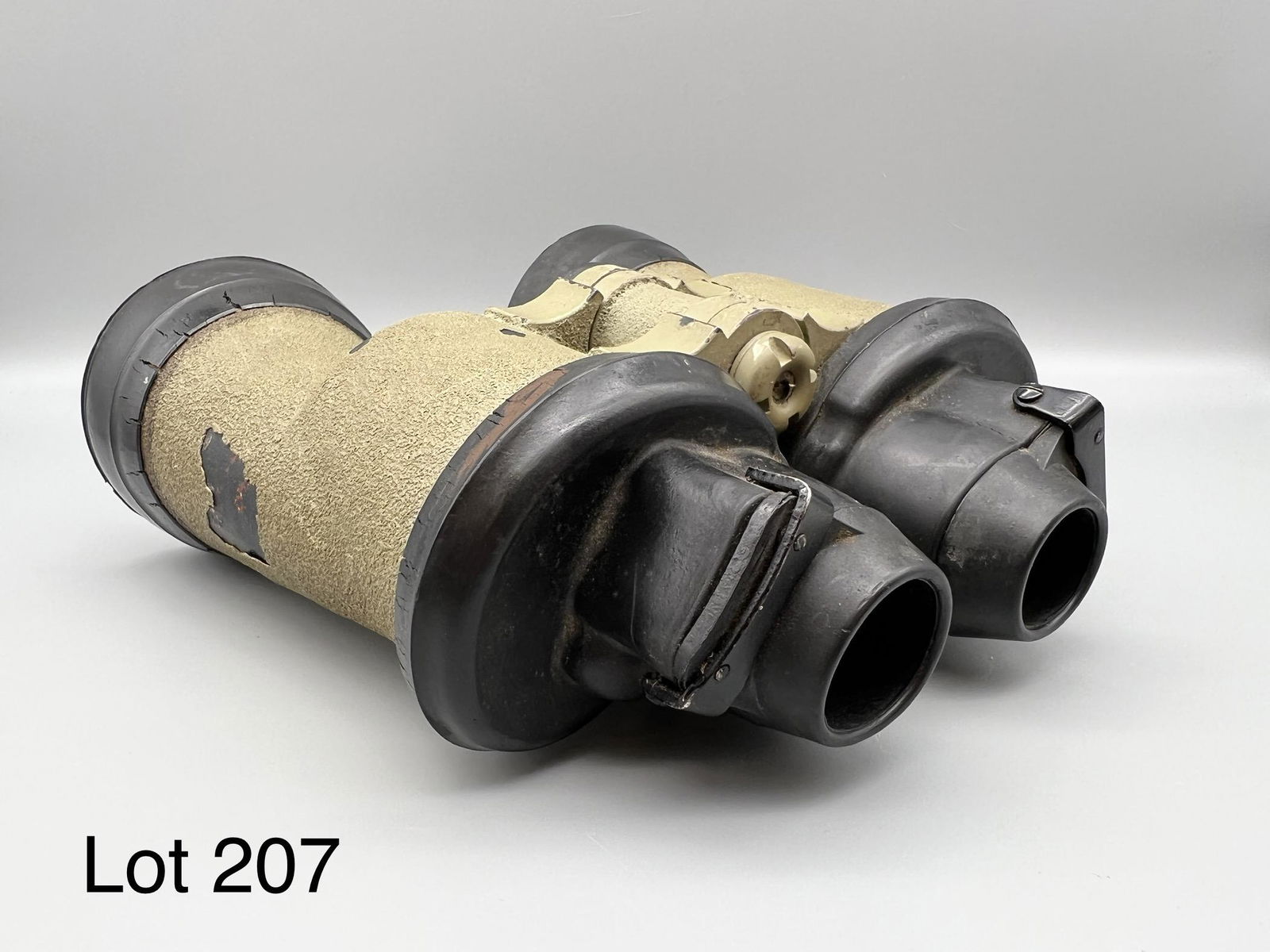 WWII German Zeiss U-Boat Binoculars: WWII German Kriegsmarine U-Boat 7x50 binoculars. Fully functional, measures 8 1/2" x 8". *notes - some chips in paint, strap and rubber lens guards missing.