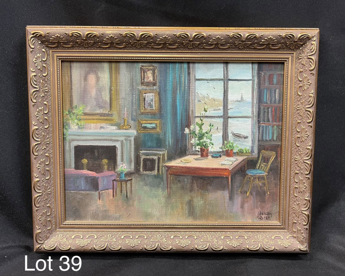 Signed Jerry Quier Oil on Canvas (1 of 5)