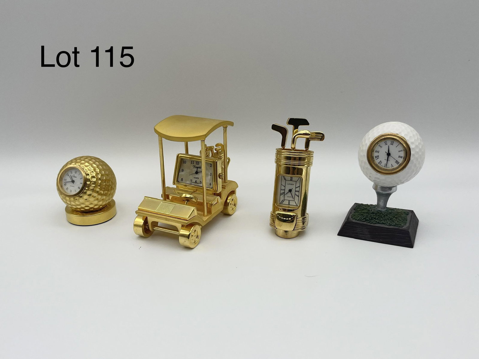 Lot of Golf Themed Miniature Clocks (1 of 5)