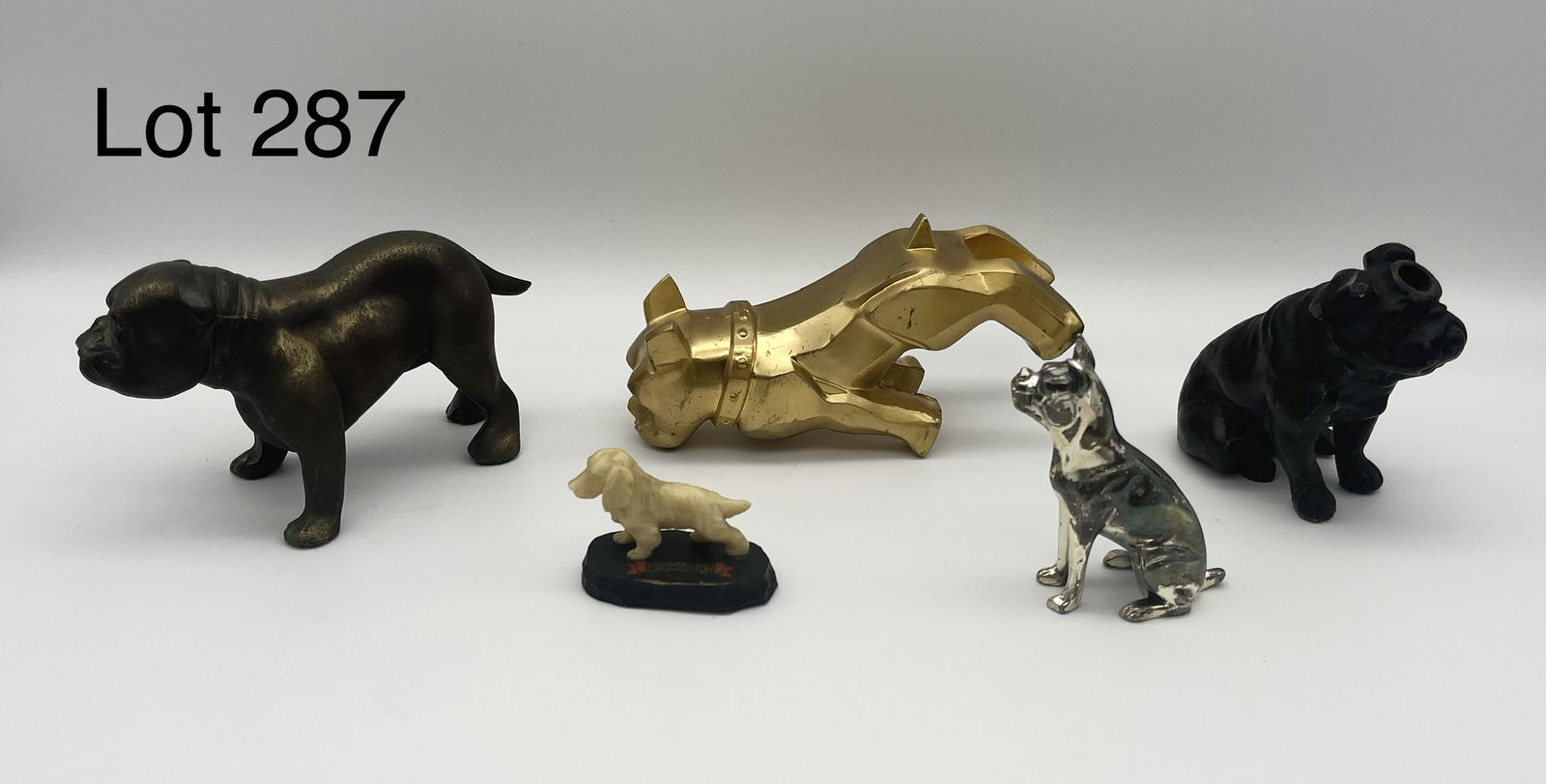 Lot of Metal Dog Statues (1 of 9)