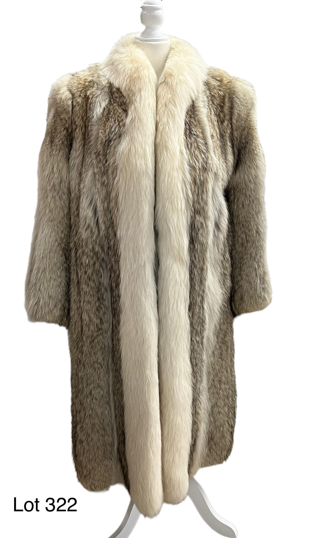 Mid Century Tsontos Coyote and Fox Fur Coat (1 of 4)