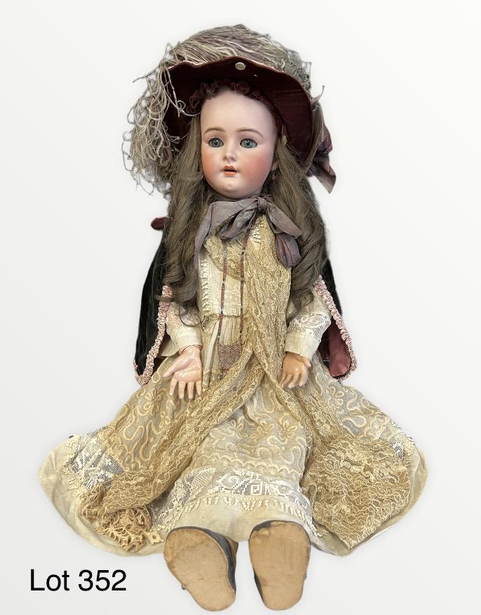 Antique Heinrich Handwerck / Simon & Halbig Bisque Doll (37" Tall) (1 of 7)