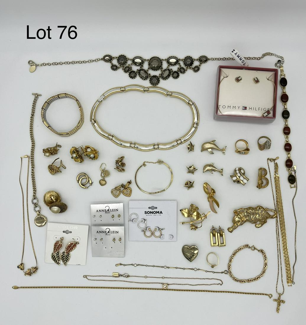 Collection of Signed Costume Jewelry in Gold Tones (1 of 5)