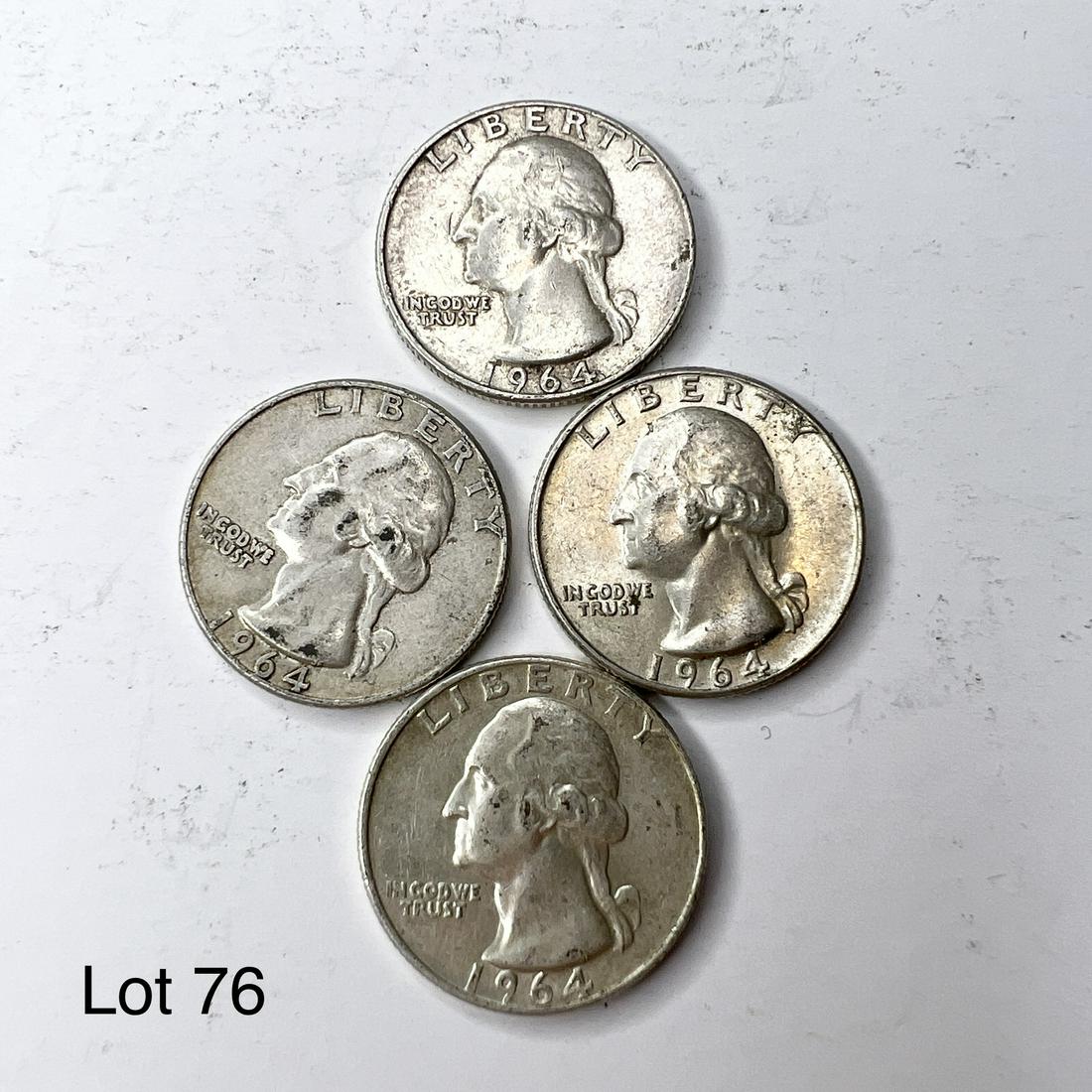 4-1964 Washington Quarters (90%Silver) (1 of 2)