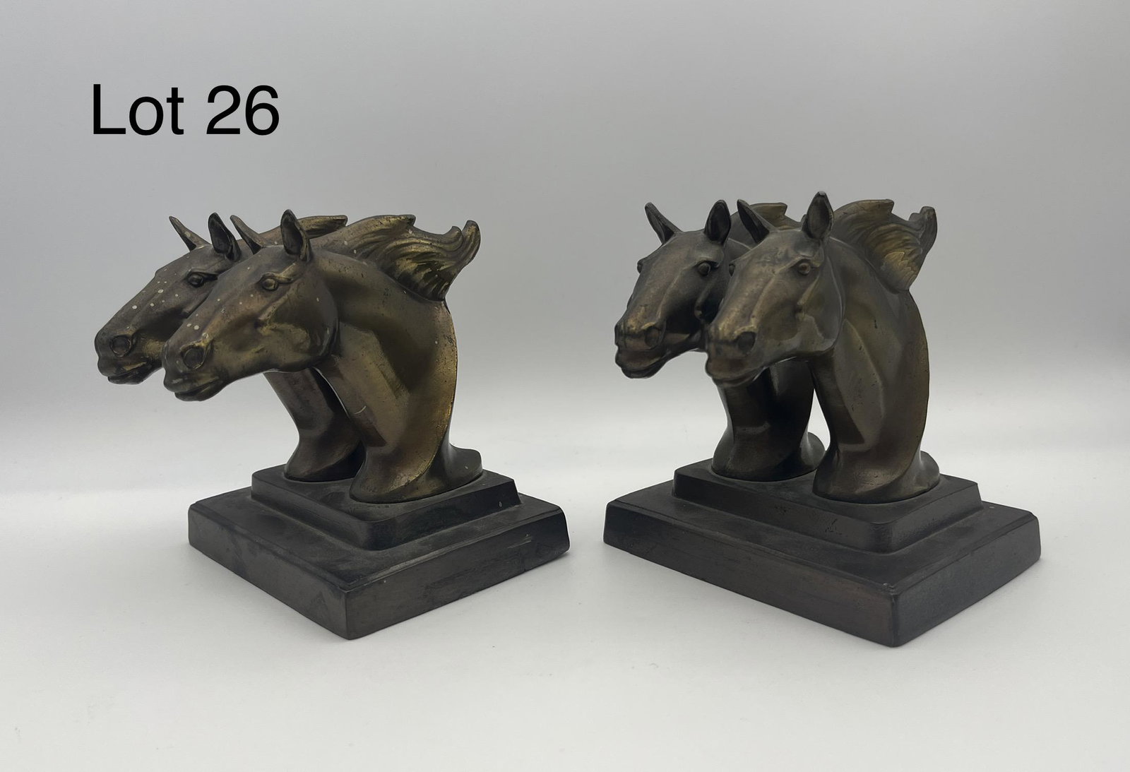 Bronze Frankart Double-Headed Horse Bookends (1 of 8)