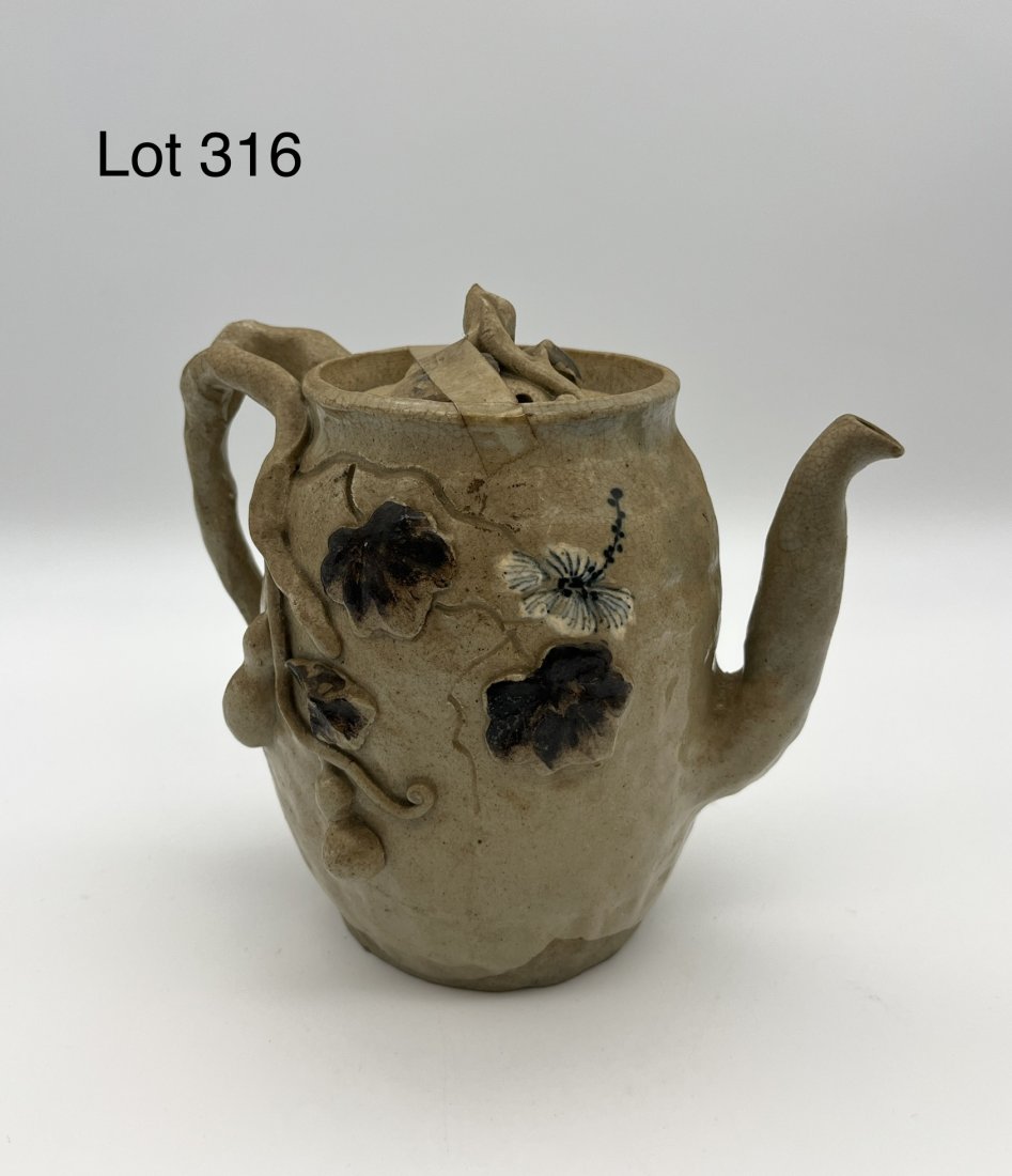 Antique Karatsu Stoneware Teapot (1 of 7)