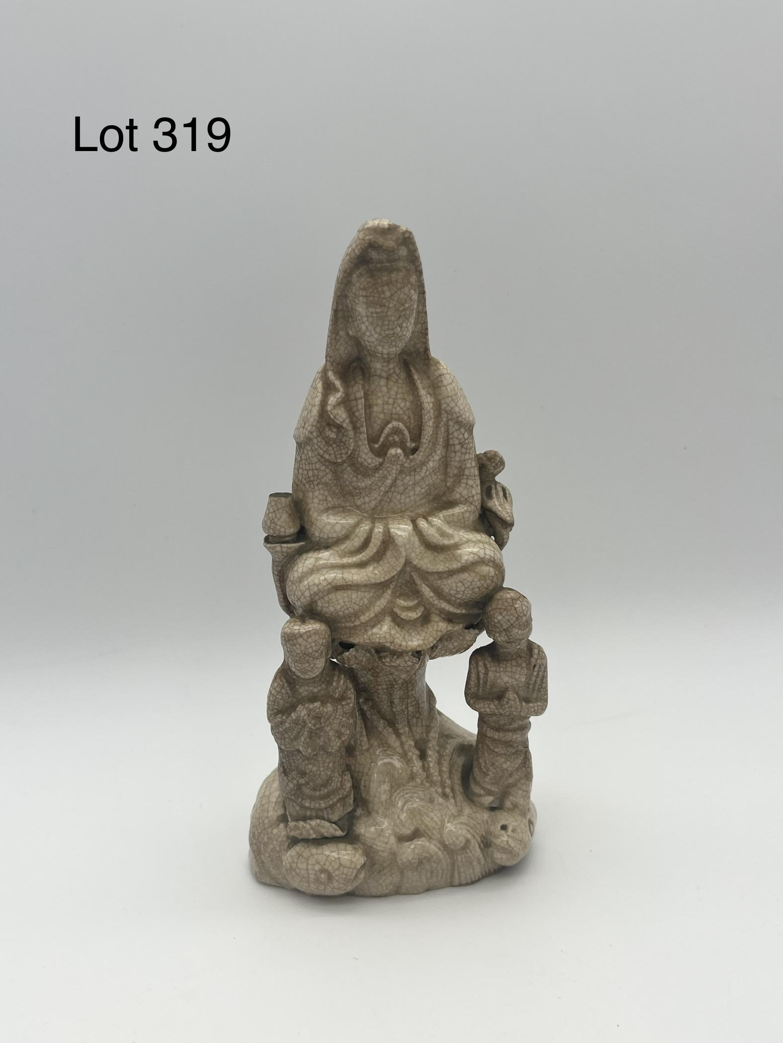 Antique Shiwan Ware Guanyin Statue (1 of 7)