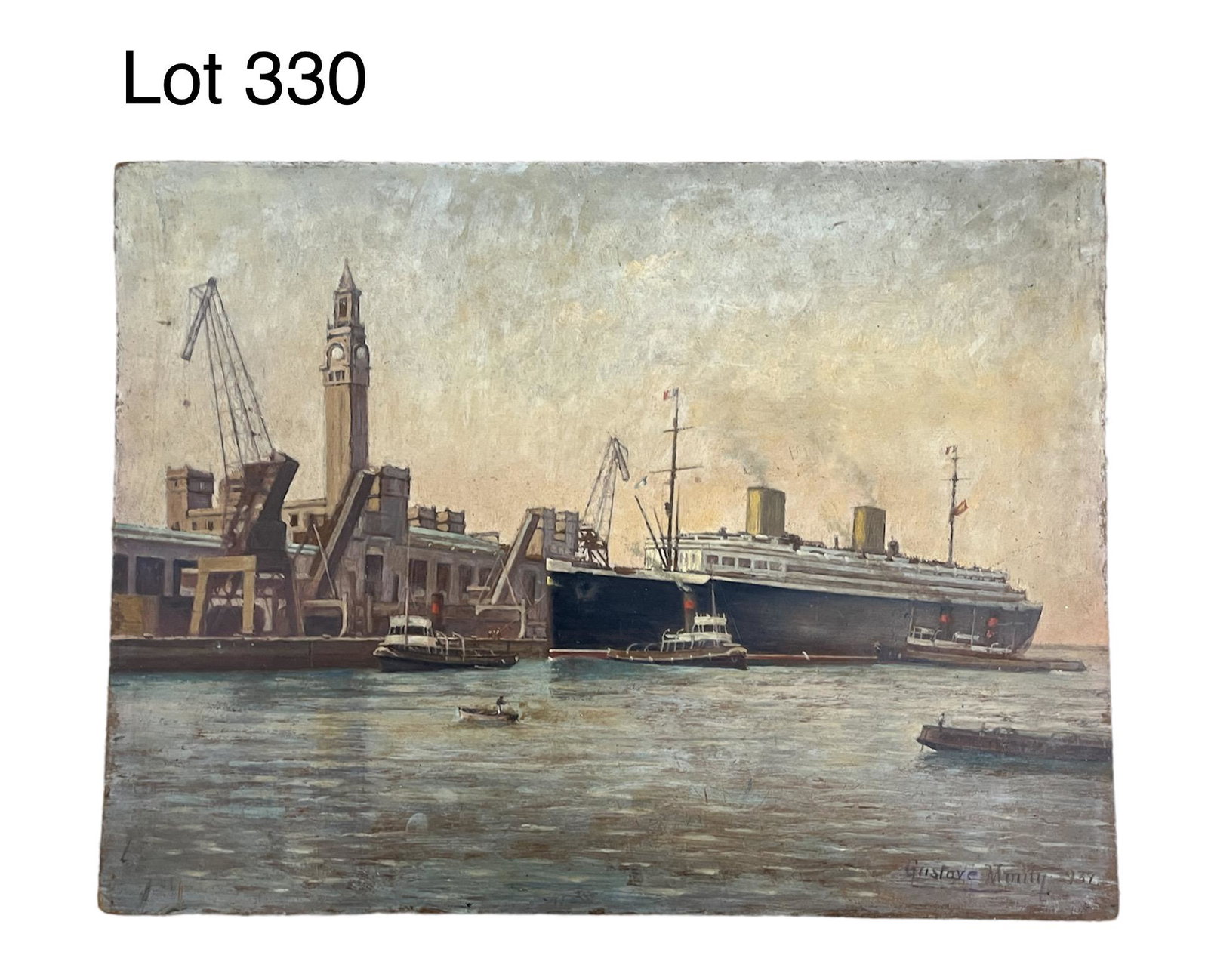 Oil on Board by Gustave Mouty (b. 1870) (1 of 7)