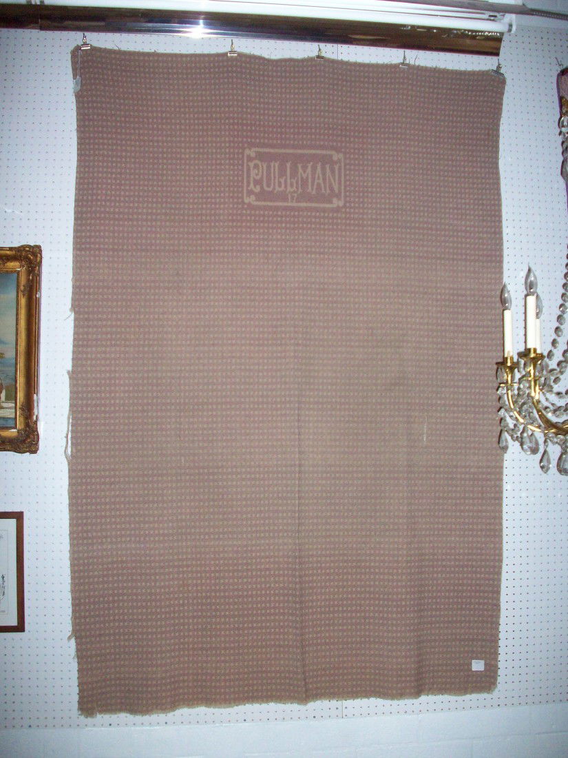 Vintage Pullman Railroad Sleeping Car Wool Blanket