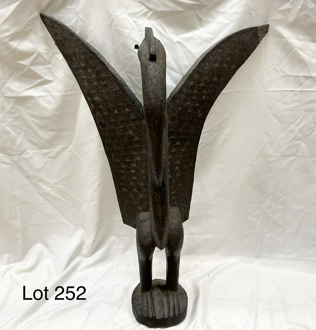 African Wood Crane Carving (1 of 8)