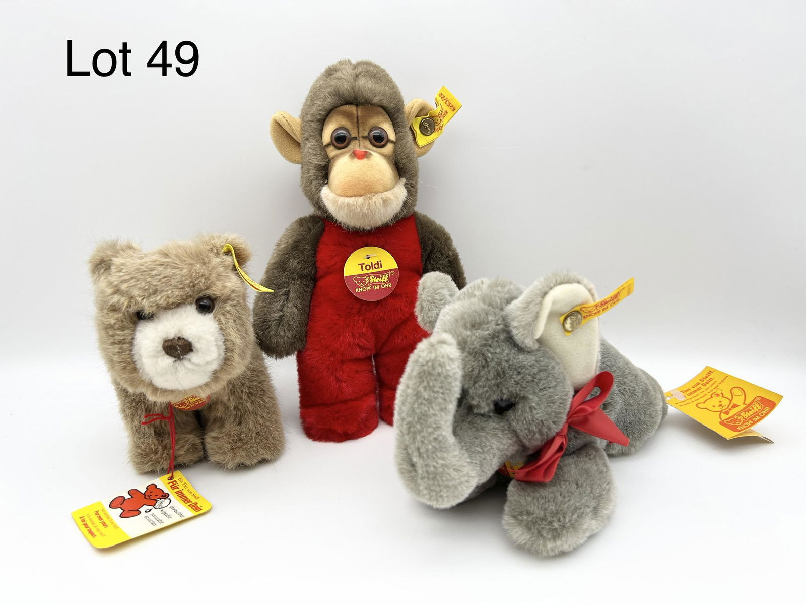Group of Miniature Steiff Plush Animals (1 of 9)