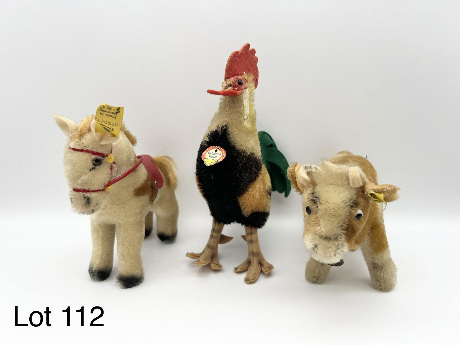Lot of Mid 20th Century Steiff Mohair Farm Animals (1 of 7)