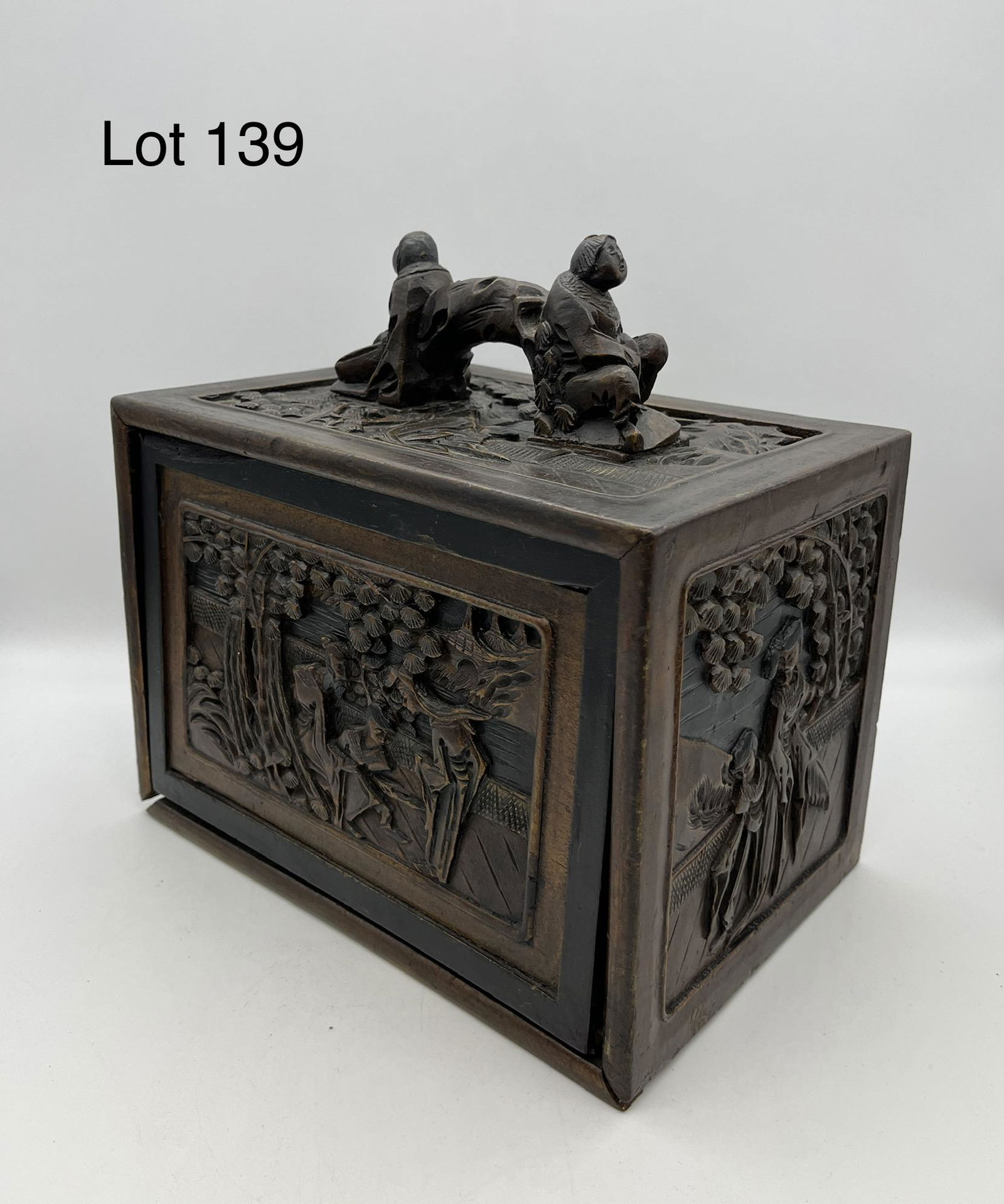 Hand Carved Chinese Mahjong Chest (1 of 8)