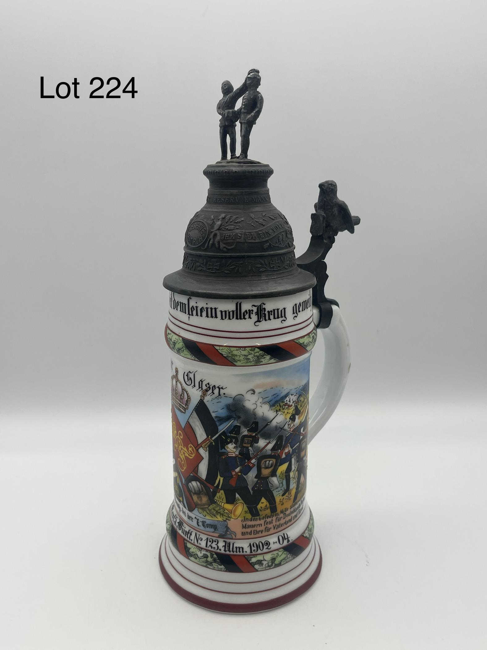 Antique Porcelain Regimental Beer Stein (1 of 9)