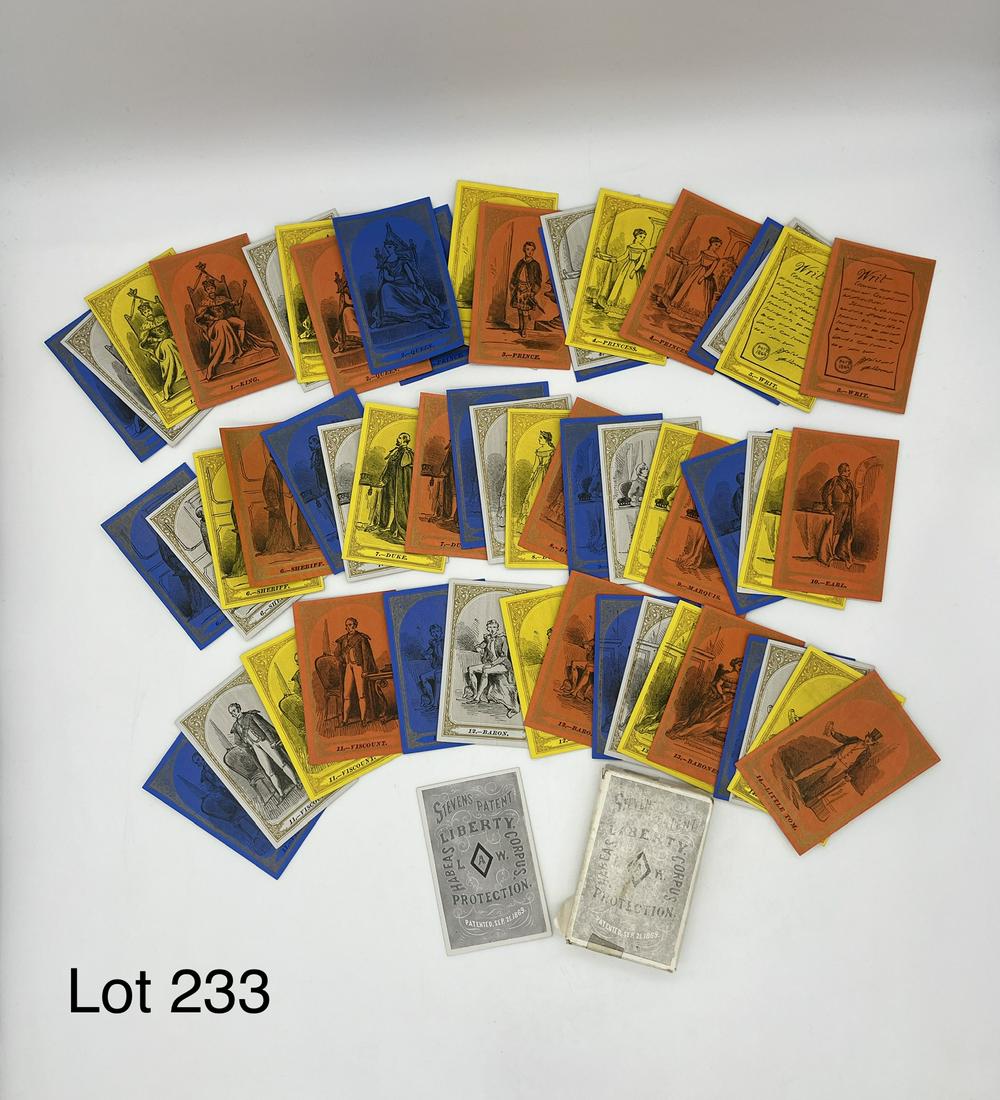 1869 "Steven's Patent" Habeas Corpus Playing Cards (1 of 9)