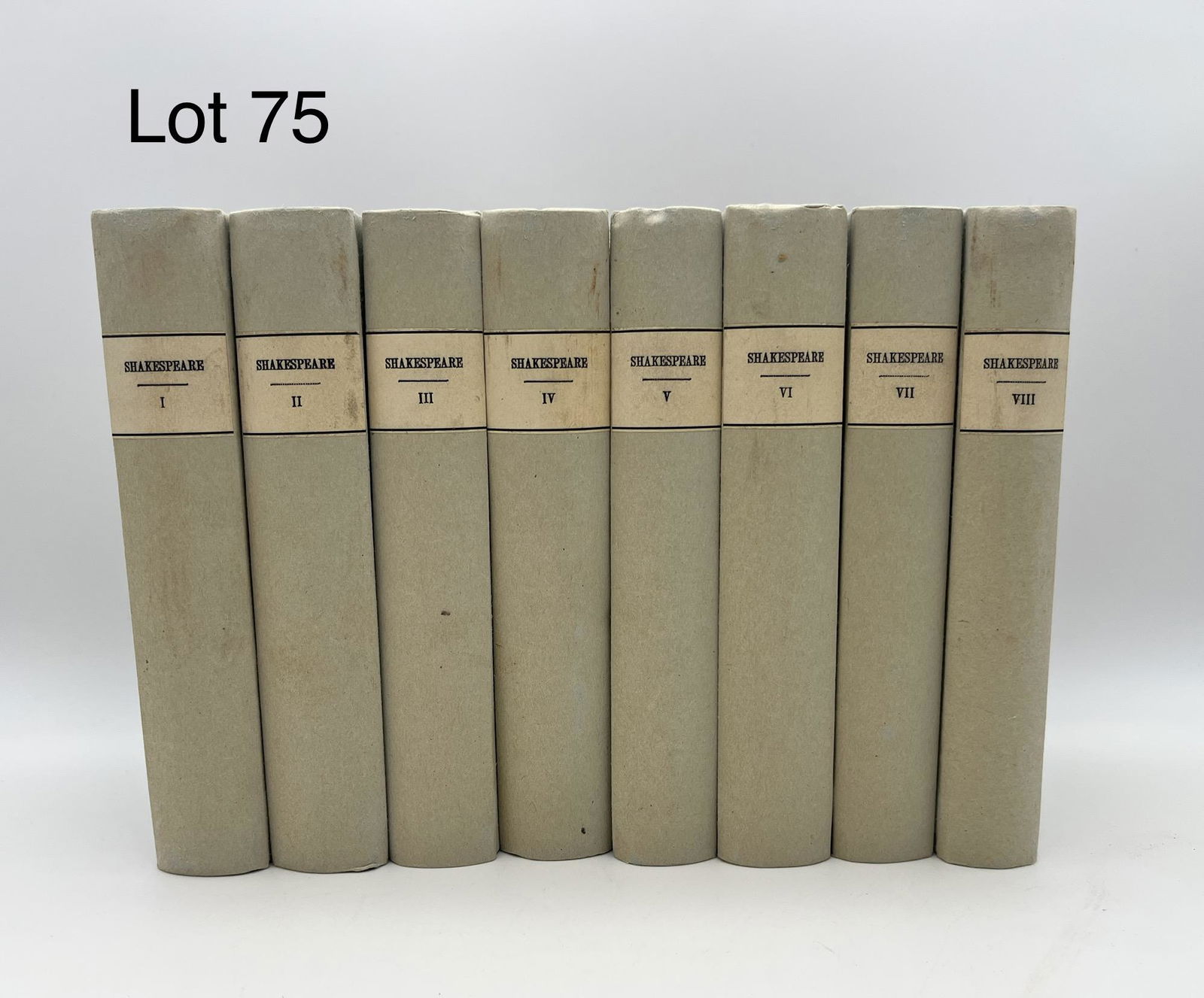 Antique 1762 The Works of William Shakespeare: In Eight Volumes with Notes from Mr. Theobald (1 of 12)