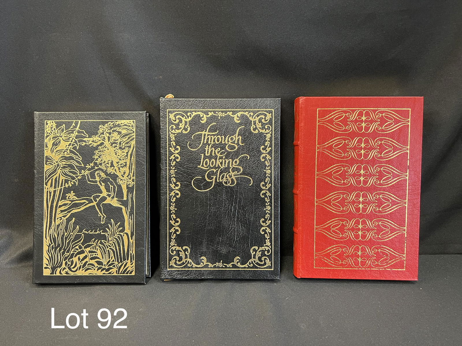 Trio of Easton Press Leatherbound Books Including Through The Looking Glass by Lewis Carroll and (1 of 11)