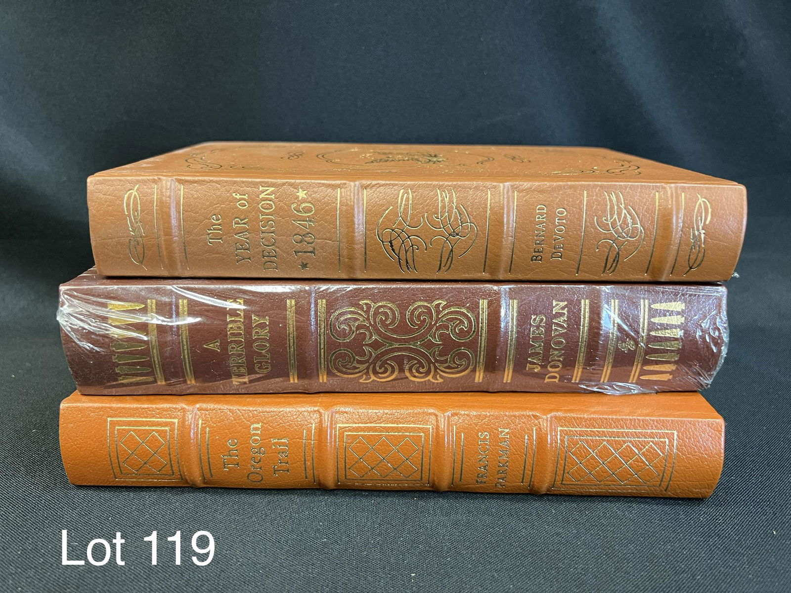 Trio of East Press Leatherbound Box Relating to Early American History (1 of 10)