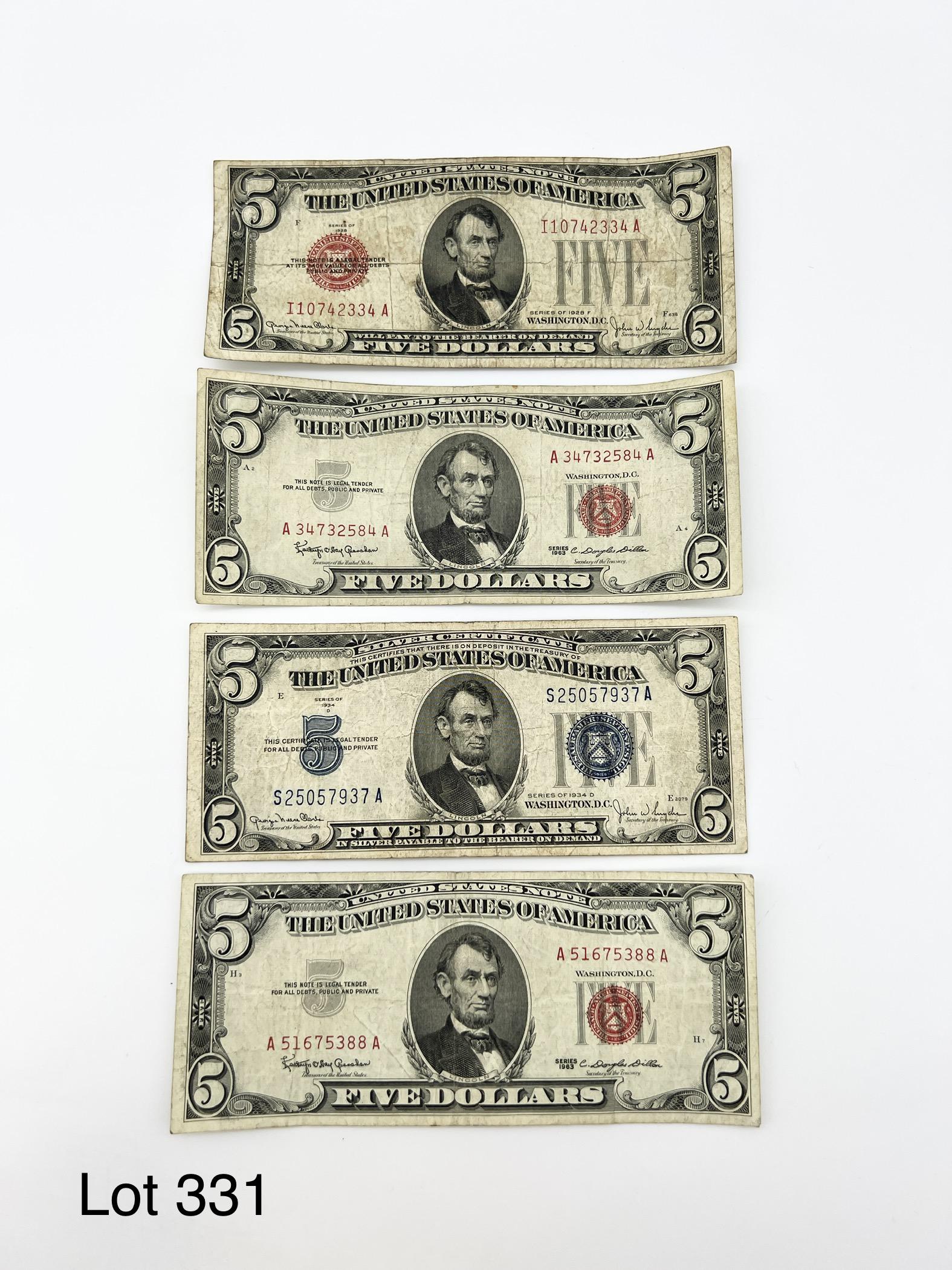 Five Dollar Note: 1928-1963 (4)