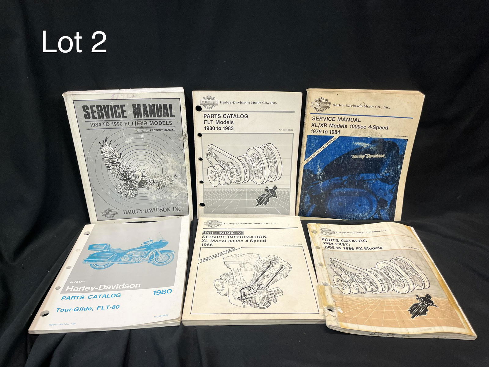 Selection of 1980s Harley-Davidson Manuals and Catalogs (1 of 10)