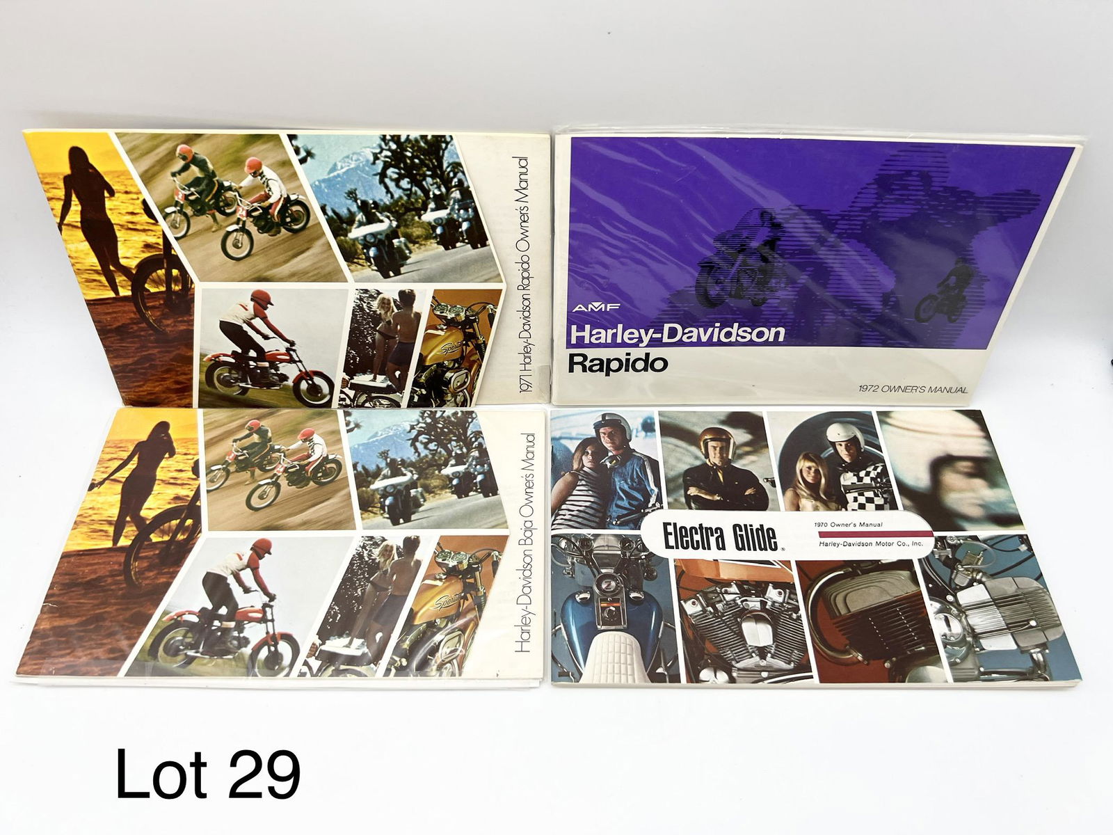 Group of 1970s Harley-Davidson Owner's Manuals Including NOS (1 of 5)