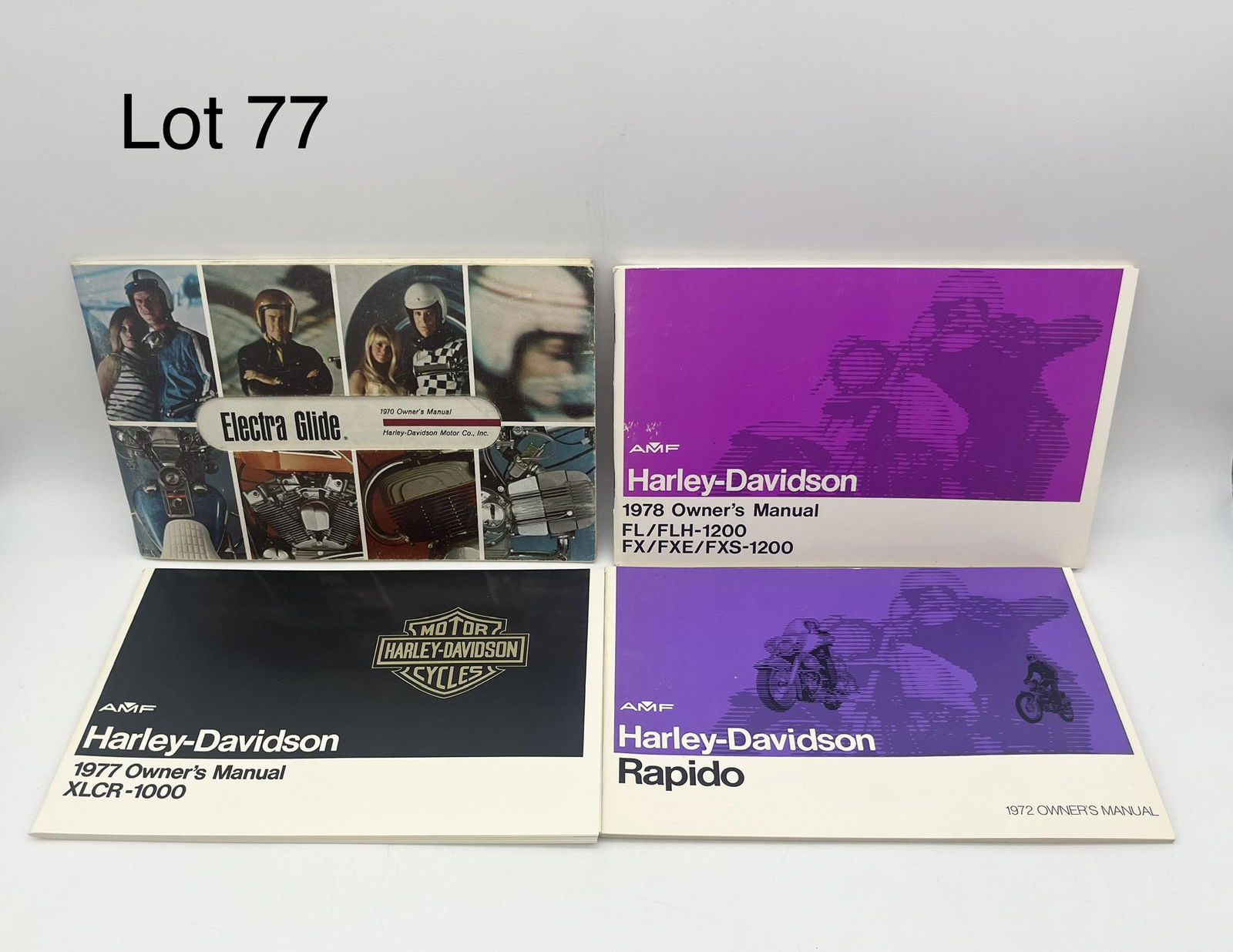 Selection of 1970s Harley-Davidson Owner's Manuals (1 of 8)