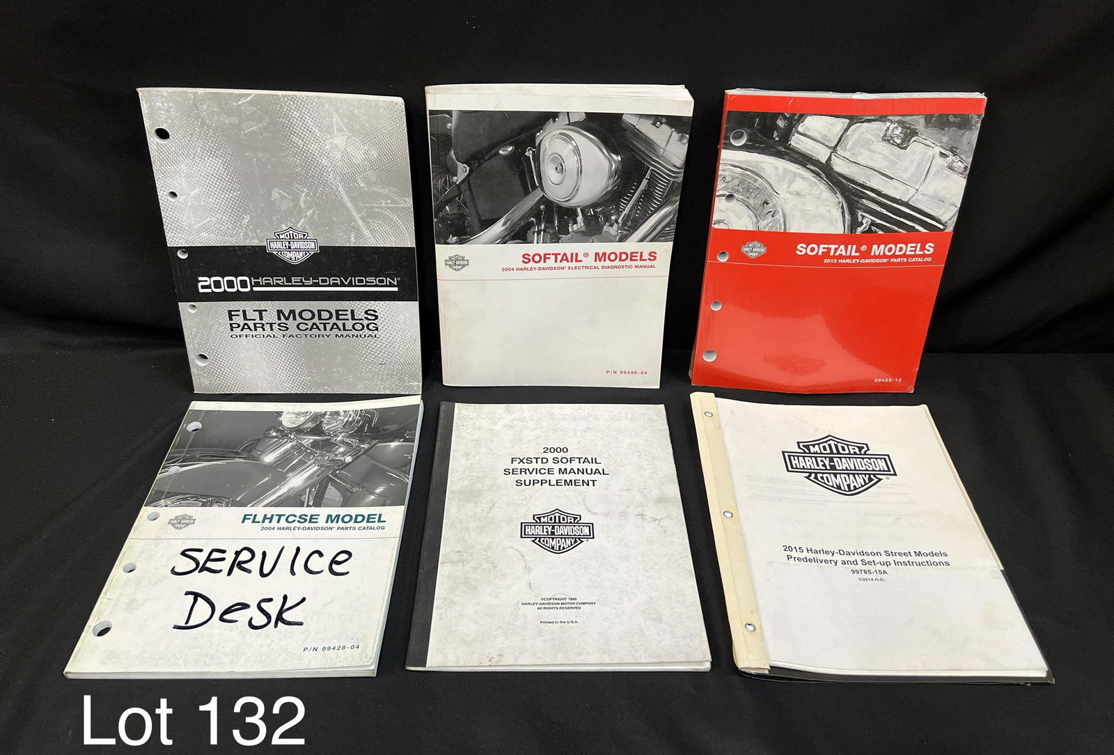 Group Of Harleydavidson Catalogs And Manuals Including "softail Models