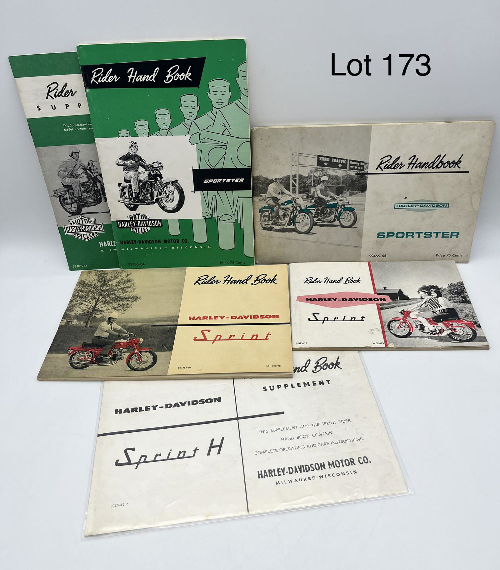 Lot of 1960s Harley-Davidson Riders Hand Books (1 of 13)