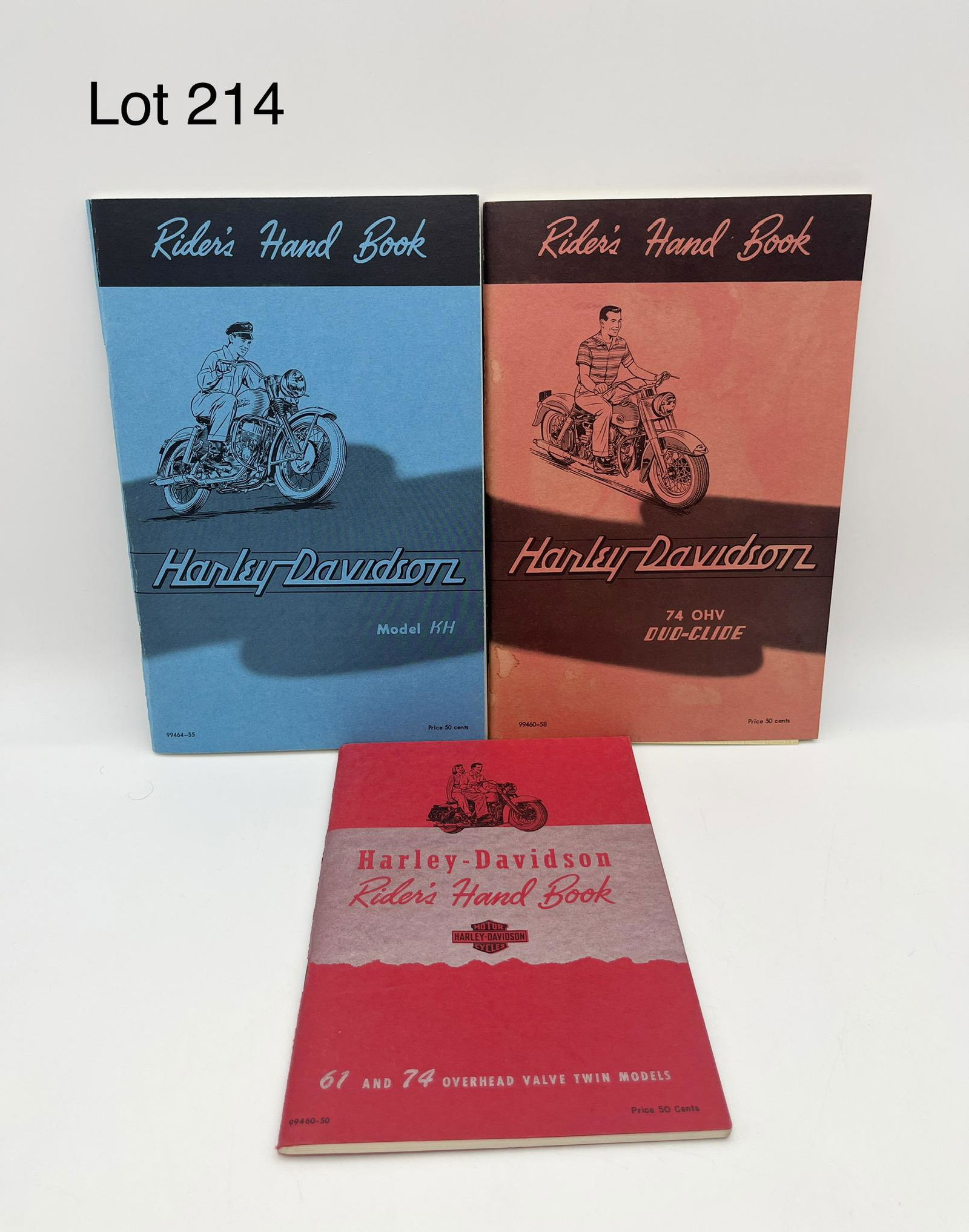 Trio of 1950s Harley-Davidson Riders Hand Books (1 of 11)