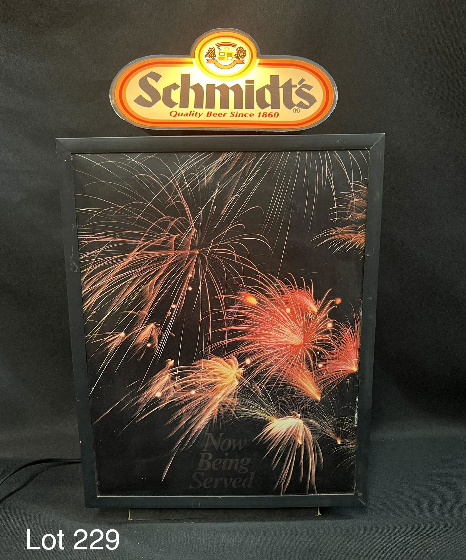 1980s Schmidt's Beer Light Up Bar Sign (1 of 5)