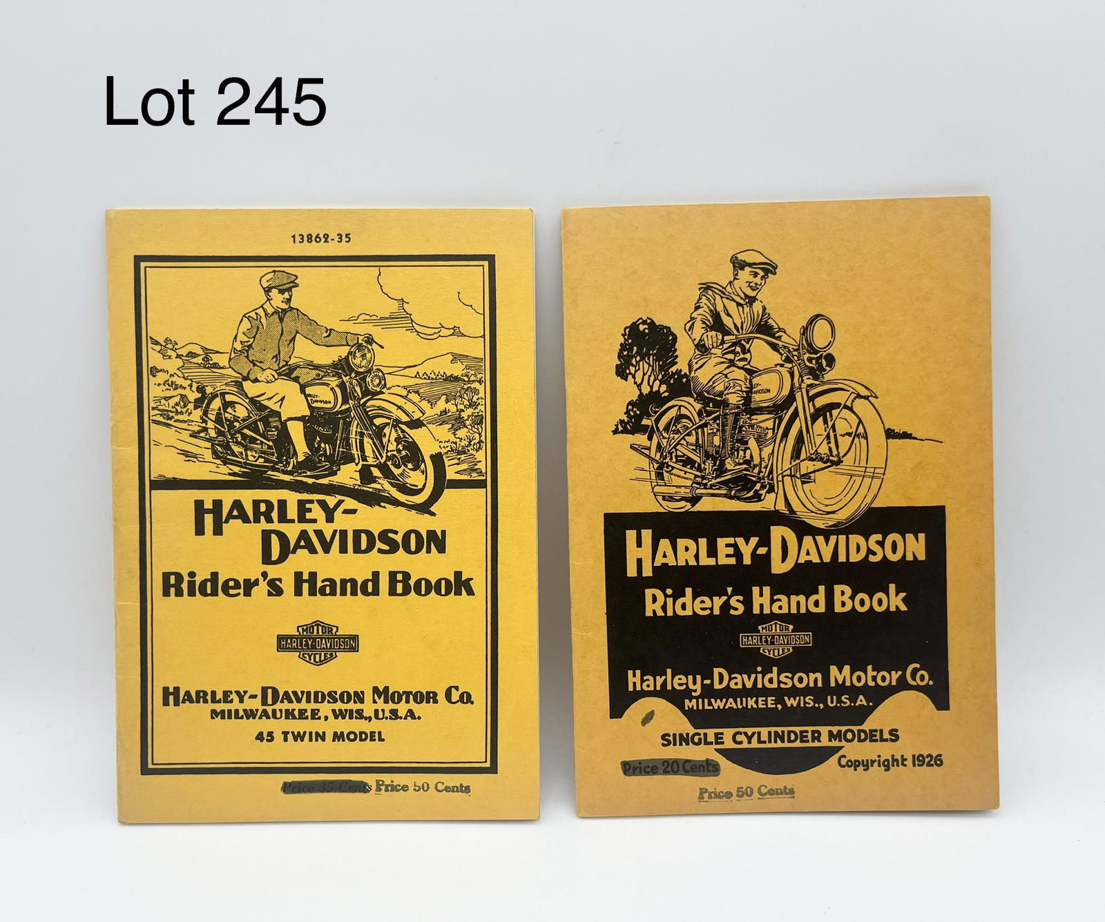 Pair of Early NOS Harley-Davidson Riders Hand Books (1 of 14)