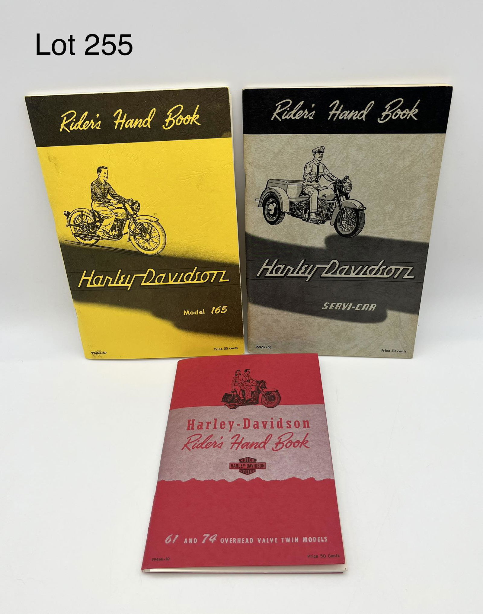 Trio of 1950s Harley-Davidson Riders Hand Books (1 of 10)
