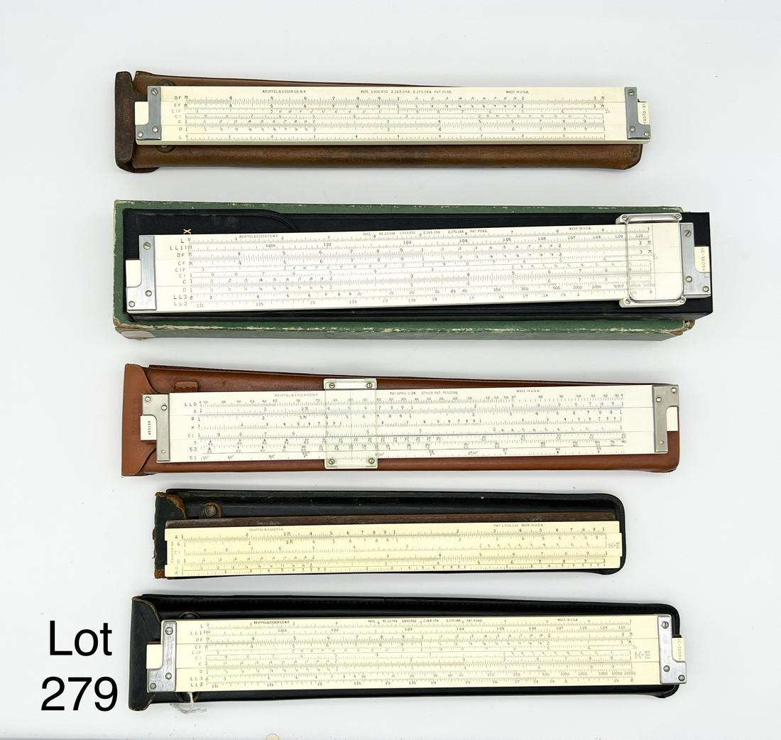 Lot of Vintage Keuffel and Esser Slide Rules (1 of 20)